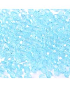 Fire polished 3mm Aqua