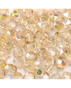 Fire polished 4mm Crystal Lemon Rainbow