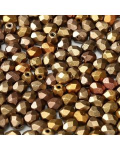 Fire polished 4mm Metallic Mix