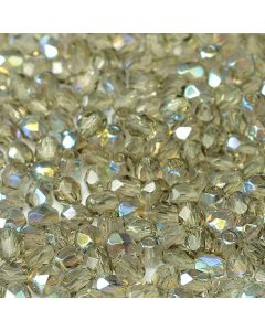 Fire polished 4mm Black Diamond AB