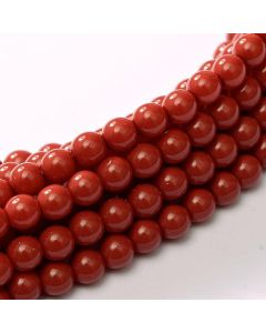 Glass Pearl 2mm Dark Coral