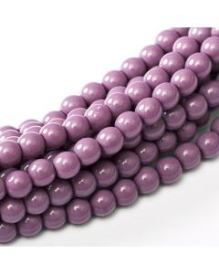 Glass Pearl 2mm Hollyhock Purple