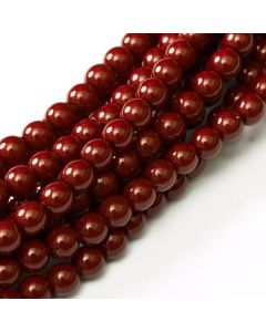 Glass Pearl 2mm Cranberry