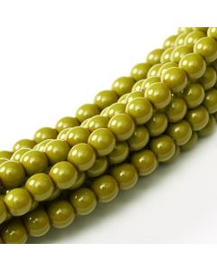 Glass Pearl 2mm Pea Green