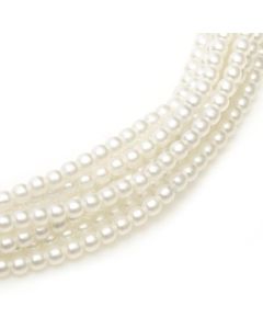 Glass Pearl 2mm White Satin
