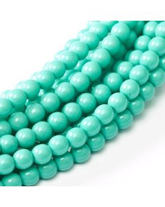 Glass Pearl 3mm Turquoise Blue