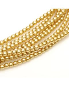 Glass Pearl 3mm Light Gold