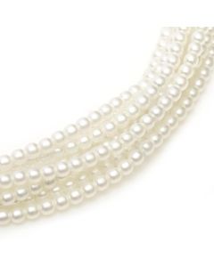 Glass Pearl 3mm White Satin