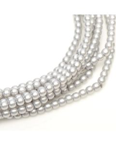 Glass Pearl 3mm Cool Grey Satin