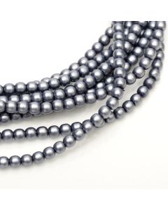 Glass Pearl 3mm Hematite Satin