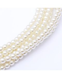 Glass Pearl 4mm Cream