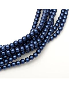 Glass Pearl 4mm Egyptian Blue Satin