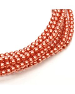 Glass Pearl 6mm Salmon
