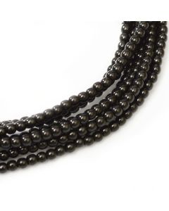 Glass Pearl 6mm Black