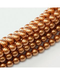 Glass Pearl 8mm Light Copper