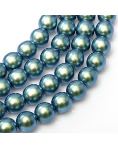 Glass Pearl 8mm Moonstone Blue