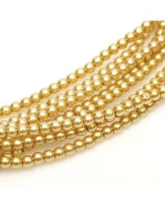 Glass Pearl 8mm Light Gold