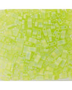 Miyuki Half TILA HTL0143FR Matte Transparent Peridot AB