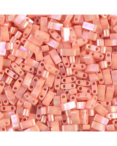 Miyuki Half TILA HTL0596 Opaque Peachy Coral Gold Luster