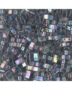 Miyuki Half TILA HTL2440D Transparent Dark Gray Rainbow Luster