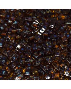 Miyuki Half TILA HTL4502 Transparent Dark Amber Picasso
