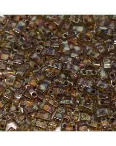 Miyuki Half TILA HTL4505 Transparent LightSmoky Topaz Picasso
