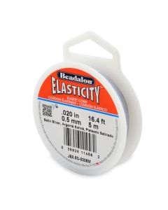 Beadalon Elasticity Satin Silver 0,5mm - 5m