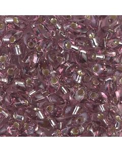 Miyuki Long Magatama 0012 Silver Lined Lilac