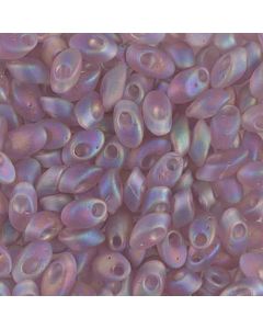 Miyuki Long Magatama 0142FR Matte Transparent Lilac AB
