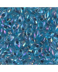 Miyuki Long Magatama 0339 Dyed Color Aqua Blue