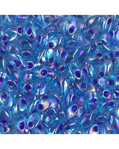 Miyuki Long Magatama 0353 Inside Dyed Color Blue Violet AB