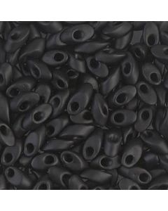 Miyuki Long Magatama 0401F Matte Opaque Black