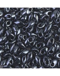 Miyuki Long Magatama 0451 Gunmetal