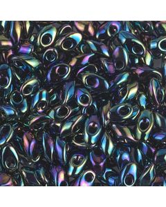 Miyuki Long Magatama 0455 Black Rainbow