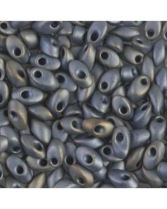 Miyuki Long Magatama 2002 Matte Metallic Grey