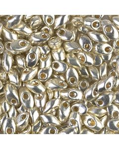 Miyuki Long Magatama 4201 Duracoat® Galvanized Silver