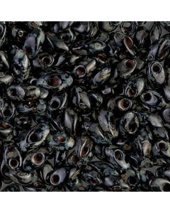 Miyuki Long Magatama 4511 Black Picasso