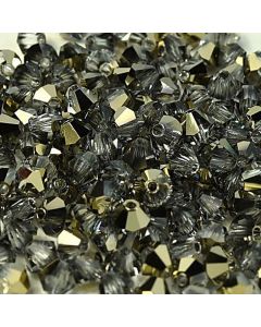 Preciosa Bicone 3mm 00030-26101 Crystal Starlight Gold Half