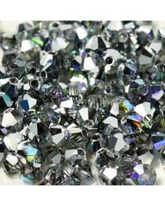 Preciosa Bicone 3mm 00030-98530 Crystal Silver Rainbow