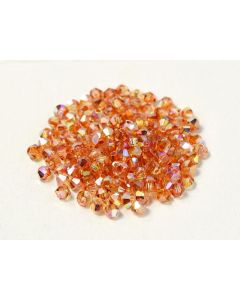 Preciosa Bicone 3mm 00030-98535 Crystal Orange Rainbow