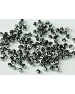 Preciosa Bicone 3mm 23980-27200 Jet Vacuum Hematite Full
