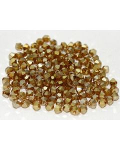 Preciosa Bicone 4mm 00030-23800 Crystal Golden Flare Full