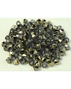 Preciosa Bicone 4mm 00030-26101 Crystal Starlight Gold Half