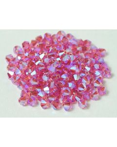 Preciosa Bicone 4mm 70040-20000 Indian Pink 2x AB