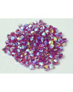 Preciosa Bicone 4mm 70350-20000 Fuchsia 2x AB