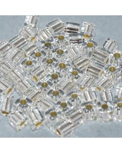 Miyuki Square Beads 1.8mm 0001 Silver Lined Crystal