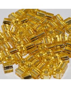 Miyuki Square Beads 4mm 0003 Silver Lined Gold