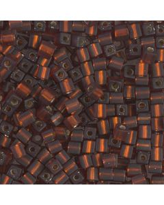 Miyuki Square Beads 3mm 0005F Matte Silver Lined Dark Topaz