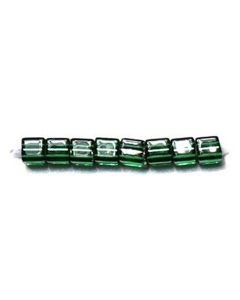 Miyuki Square Beads 1.8mm 0027 Silver Lined Dark Emerald