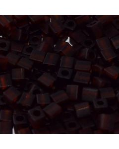 Miyuki Square Beads 4mm 0134F Matte Transparent Dark Amber